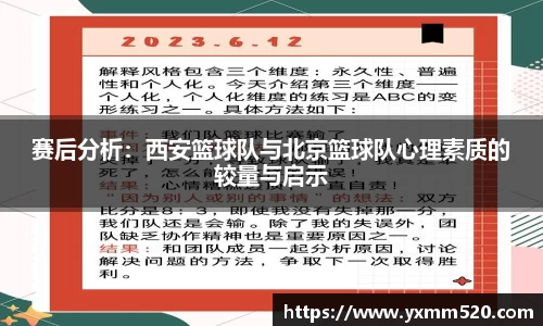 赛后分析：西安篮球队与北京篮球队心理素质的较量与启示